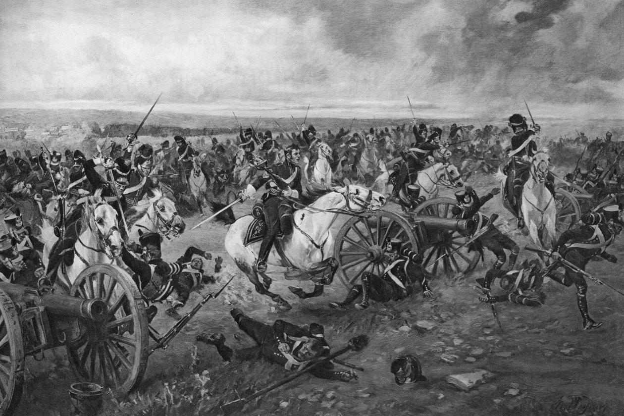 Slag bij Waterloo, 1815 door Unbekannt