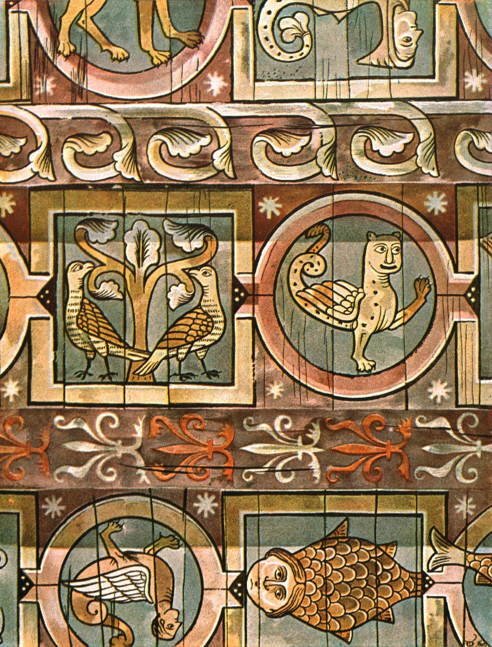 Bestiarium plafond, Metz, Frankrijk door Unbekannt