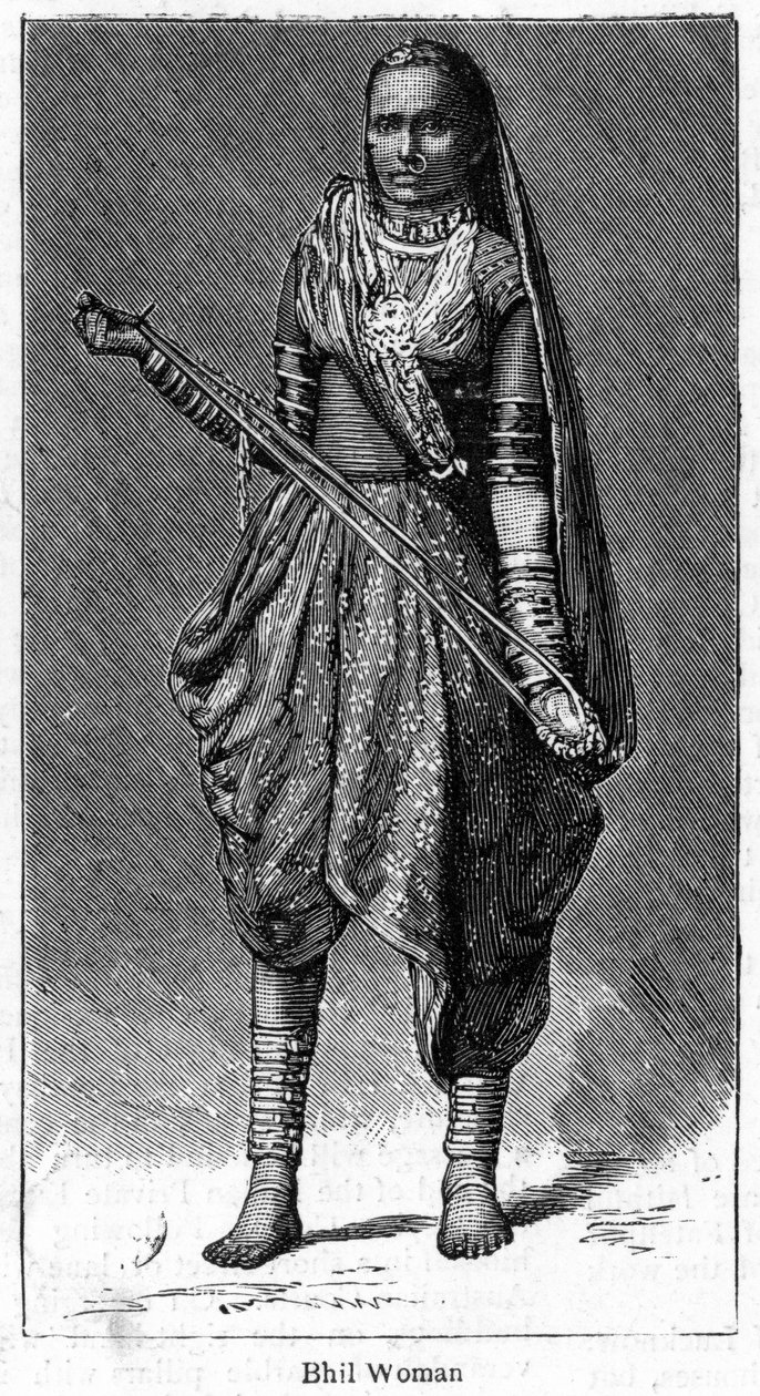 Bhil vrouw, 1886 door Unbekannt