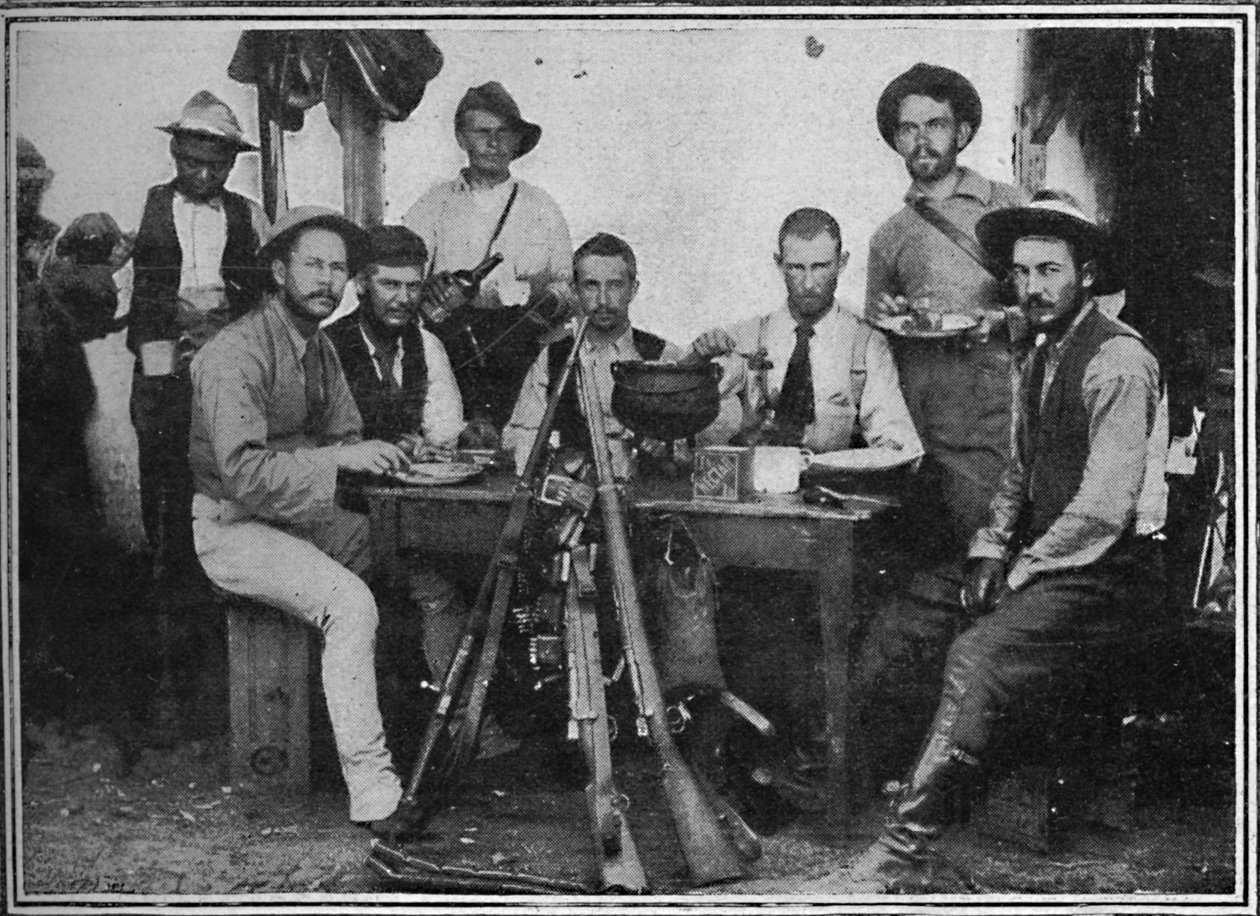 Boer telegrafisten aan de thee, 1900 door Unbekannt