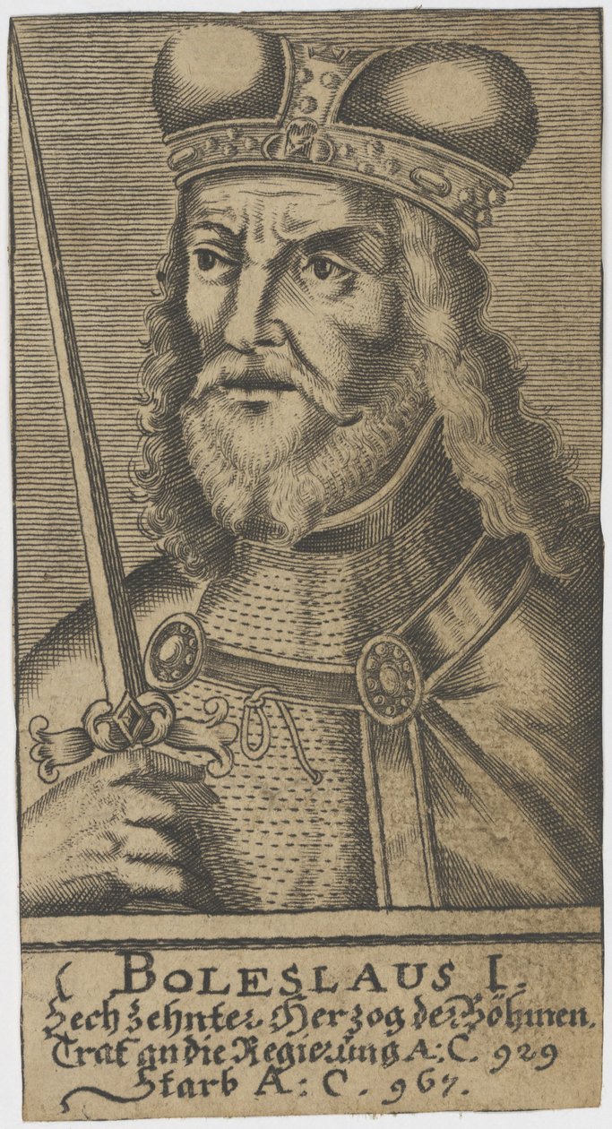 Boleslaus I de Wrede, hertog van Bohemen door Unbekannt