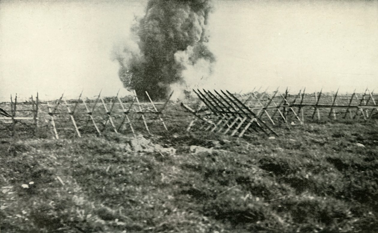 Bombarderen van de Duitse Loopgraven, 1919 door Unbekannt