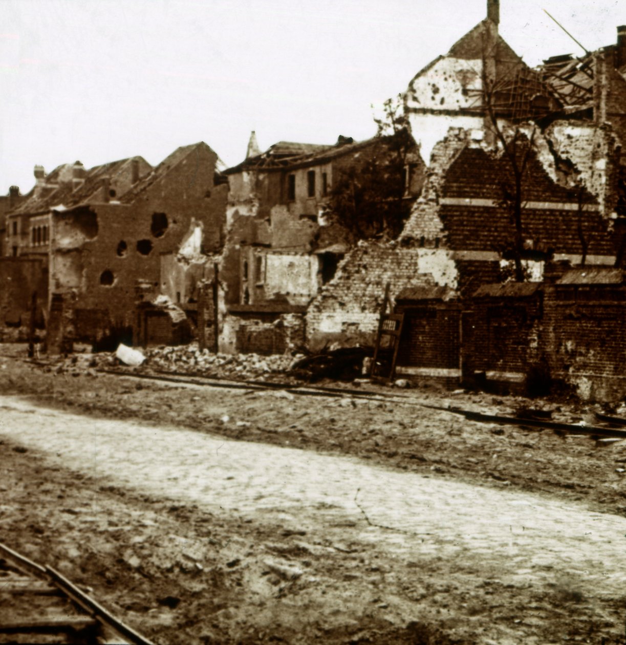 Gebombardeerde gebouwen, Nieuwpoort, Vlaanderen, België door Unbekannt