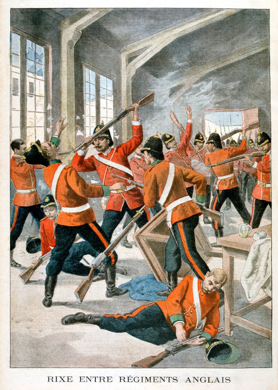 Ruzie tussen Britse legerregimenten, 1901 door Unbekannt