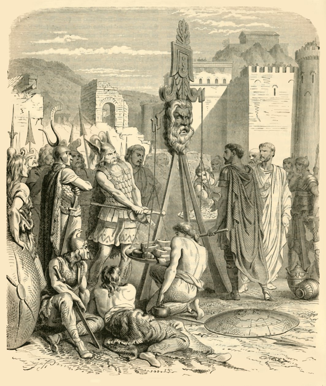 Brennus in Rome, 1890 door Unbekannt
