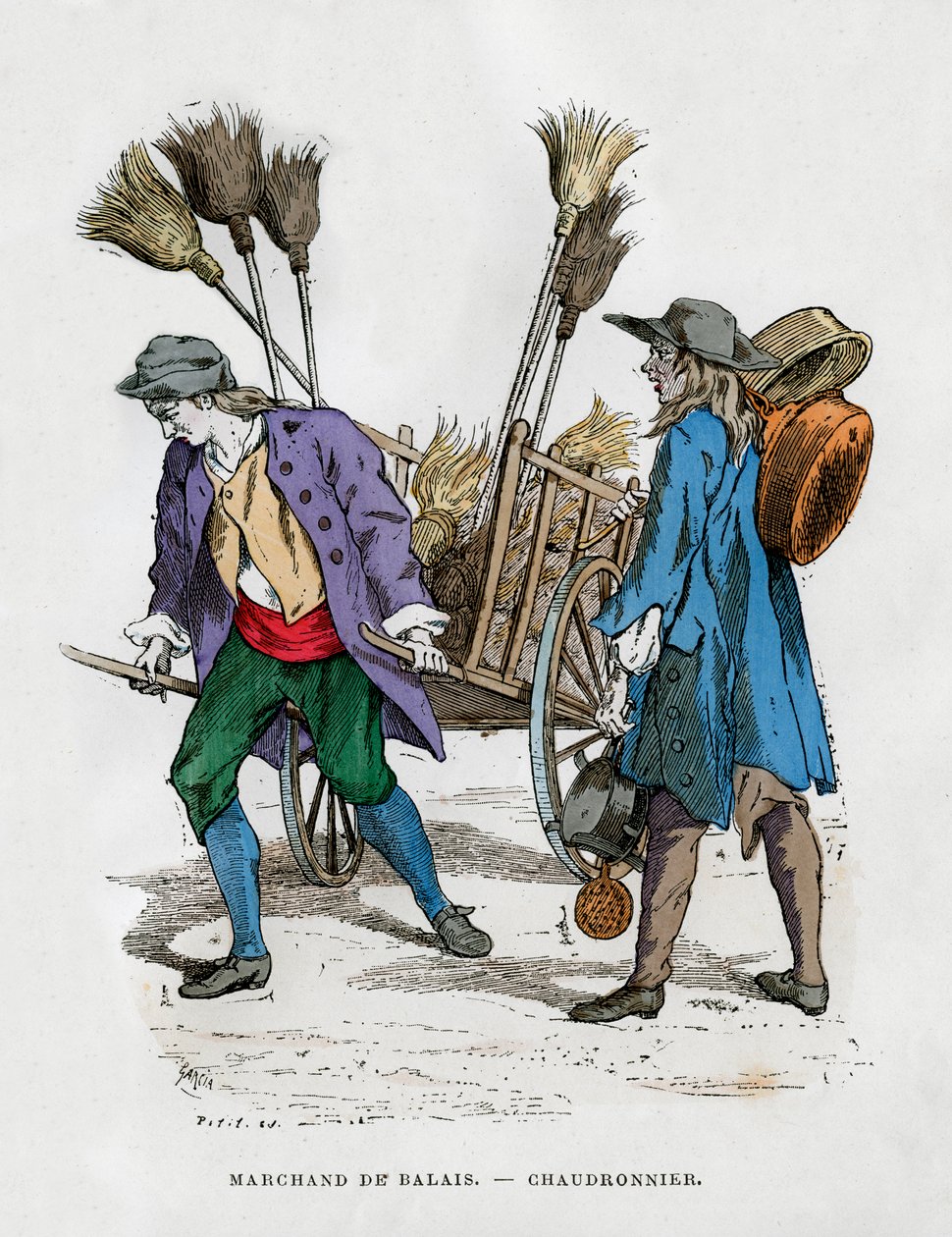 Bezemverkoper en ketelmaker, 1882-1884 door Unbekannt