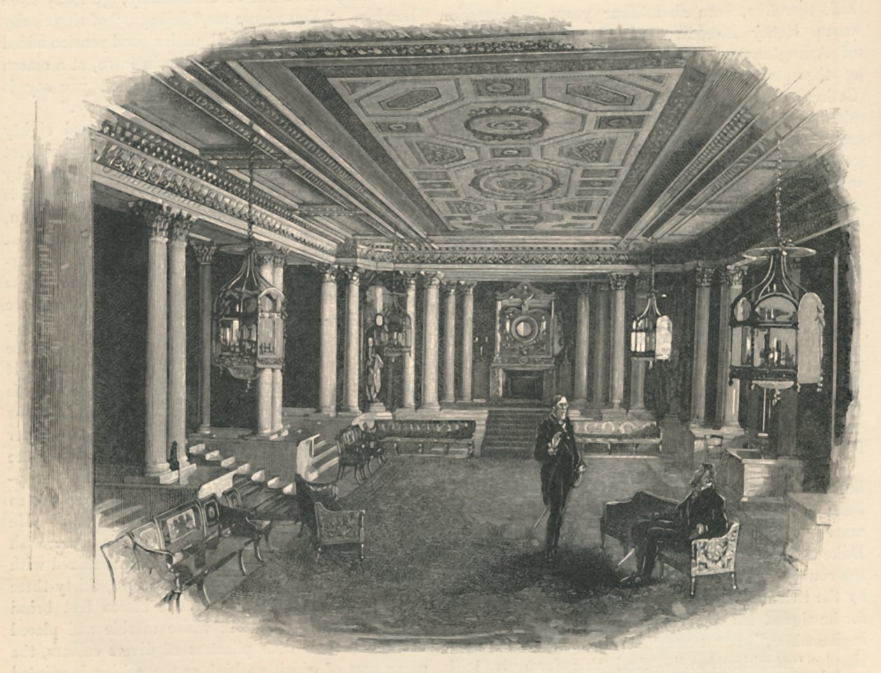 Buckingham Palace: De Marmeren Hal, 1886 door Unbekannt