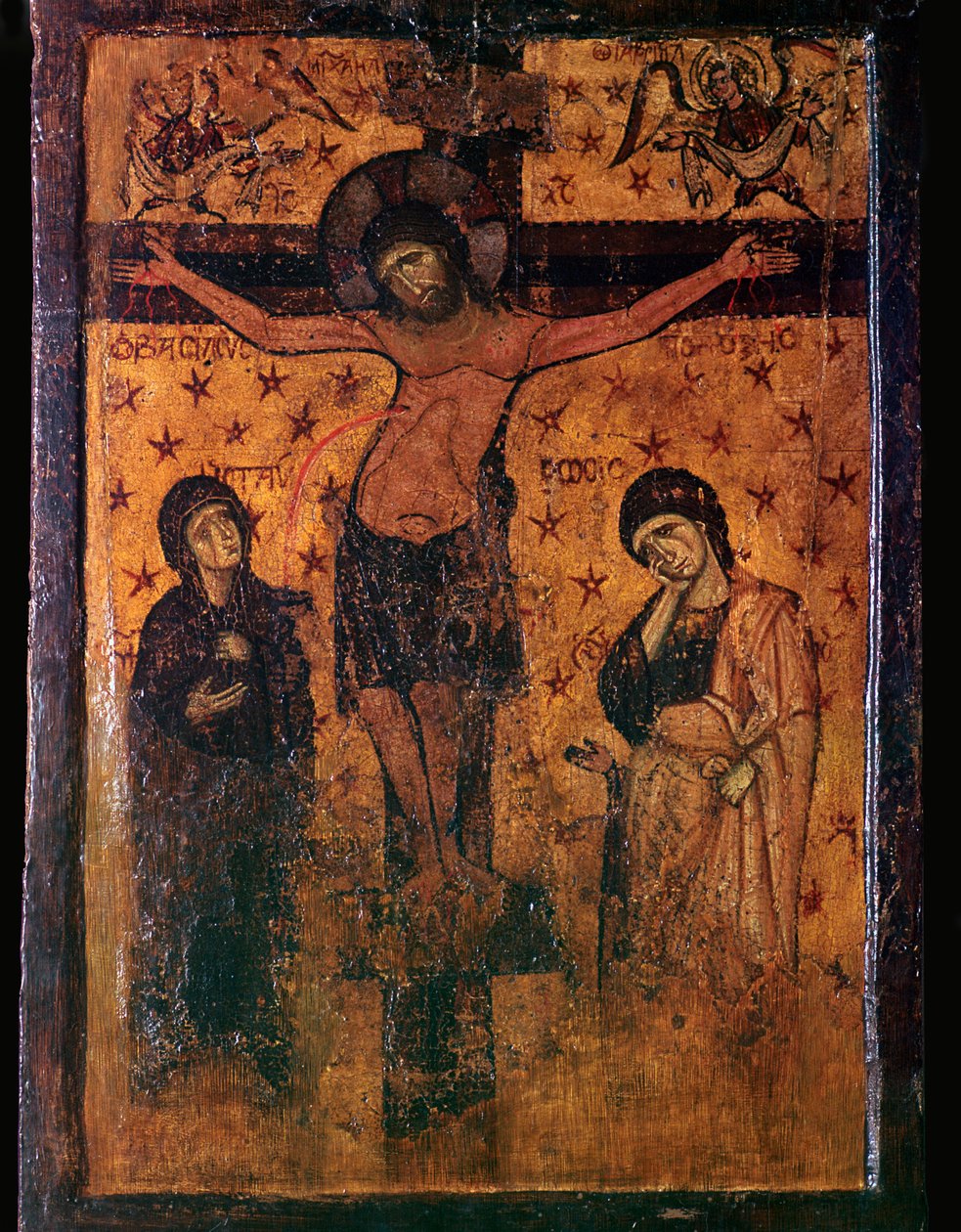 Byzantijns icoon van de Kruisiging door Unbekannt