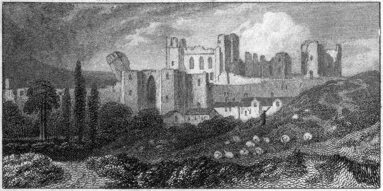 Caerphilly Kasteel, Wales, 19e eeuw door Unbekannt
