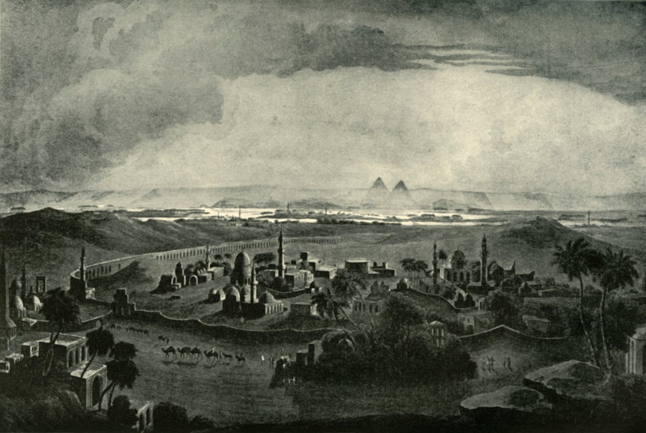 Caïro en de piramides, begin 19de eeuw, 1901 door Unbekannt