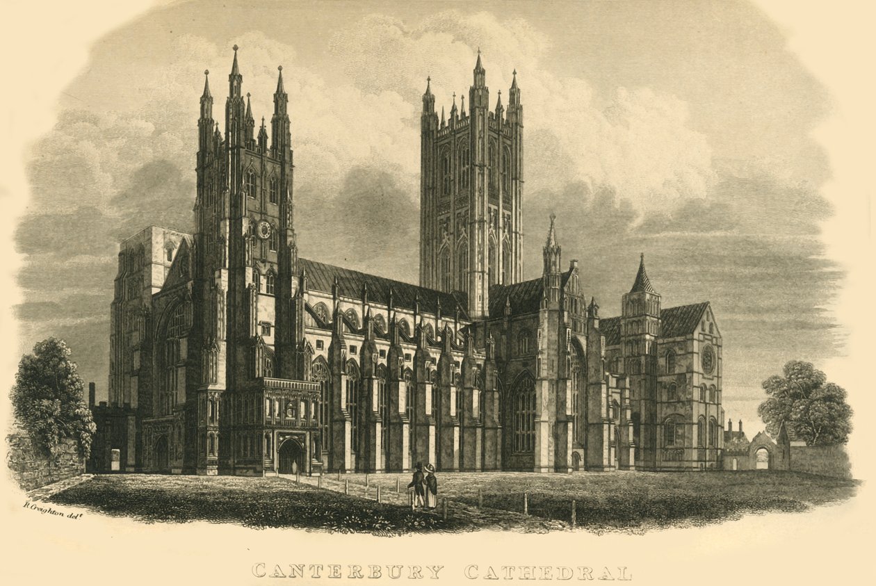 Canterbury Cathedral, begin-midden 19e eeuw door Unbekannt