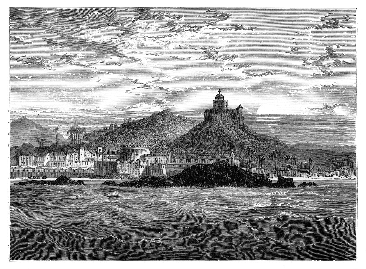 Cape Coast Castle, Goudkust, West-Afrika, ca. 1890 door Unbekannt