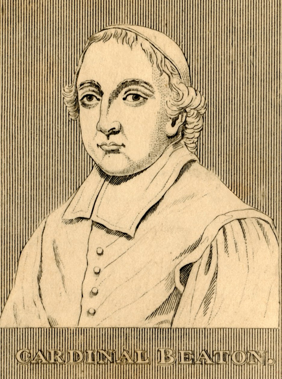 Kardinaal Beaton, 1494-1546, 1830 door Unbekannt