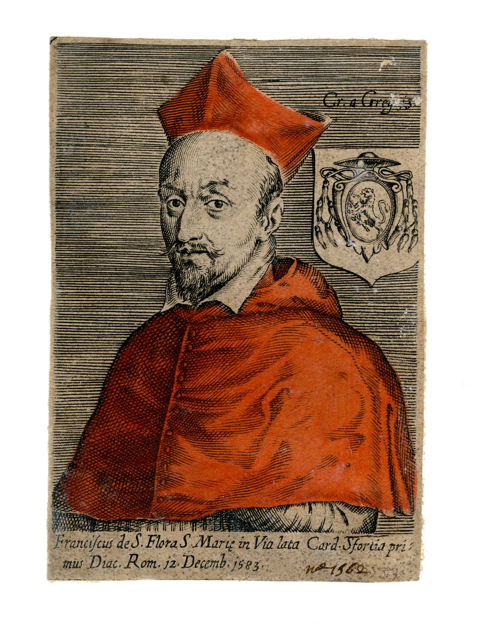 Kardinaal Francesco Sforza, Italiaanse priester, 16e eeuw door Unbekannt