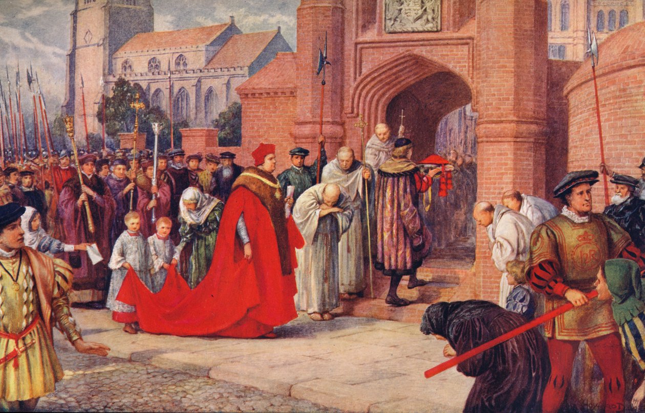 Kardinaal Wolsey mogelijk binnenkomend in Hampton Court Palace, 1917 door Unbekannt