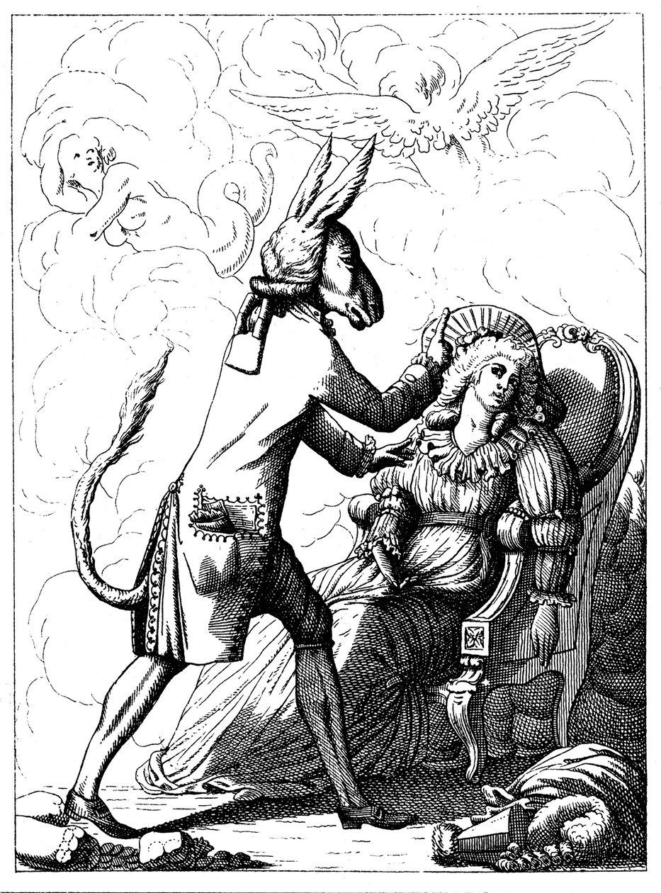 Karikatuur van Franz Anton Mesmer, ca. 1785 door Unbekannt
