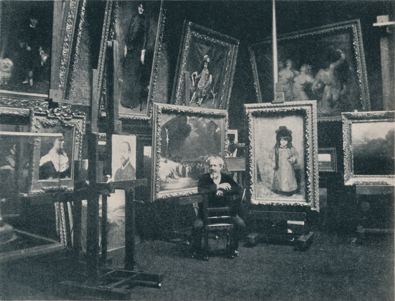 Carolus Duran in zijn studio, ca. 1897 door Unbekannt