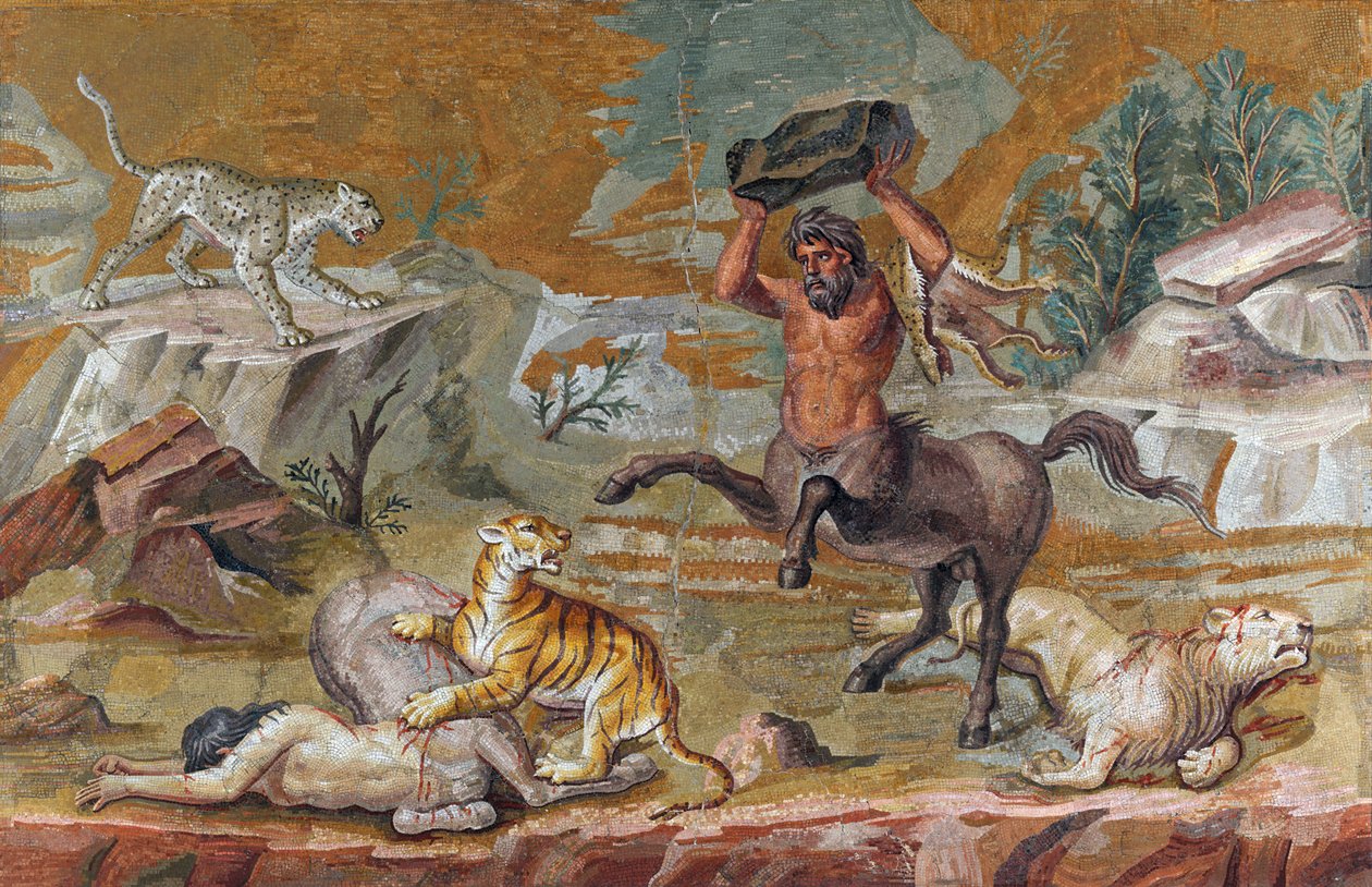 Centaur Mozaïek (geretoucheerd) door Unbekannt
