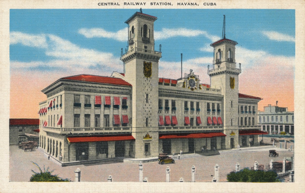 Centraal Station, Havana, Cuba, ca. 1910 door Unbekannt