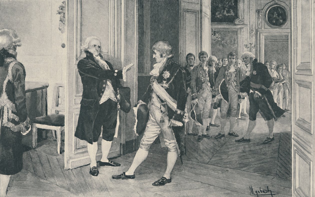 Charles en Ferdinand in Bayonne, 1808 door Unbekannt
