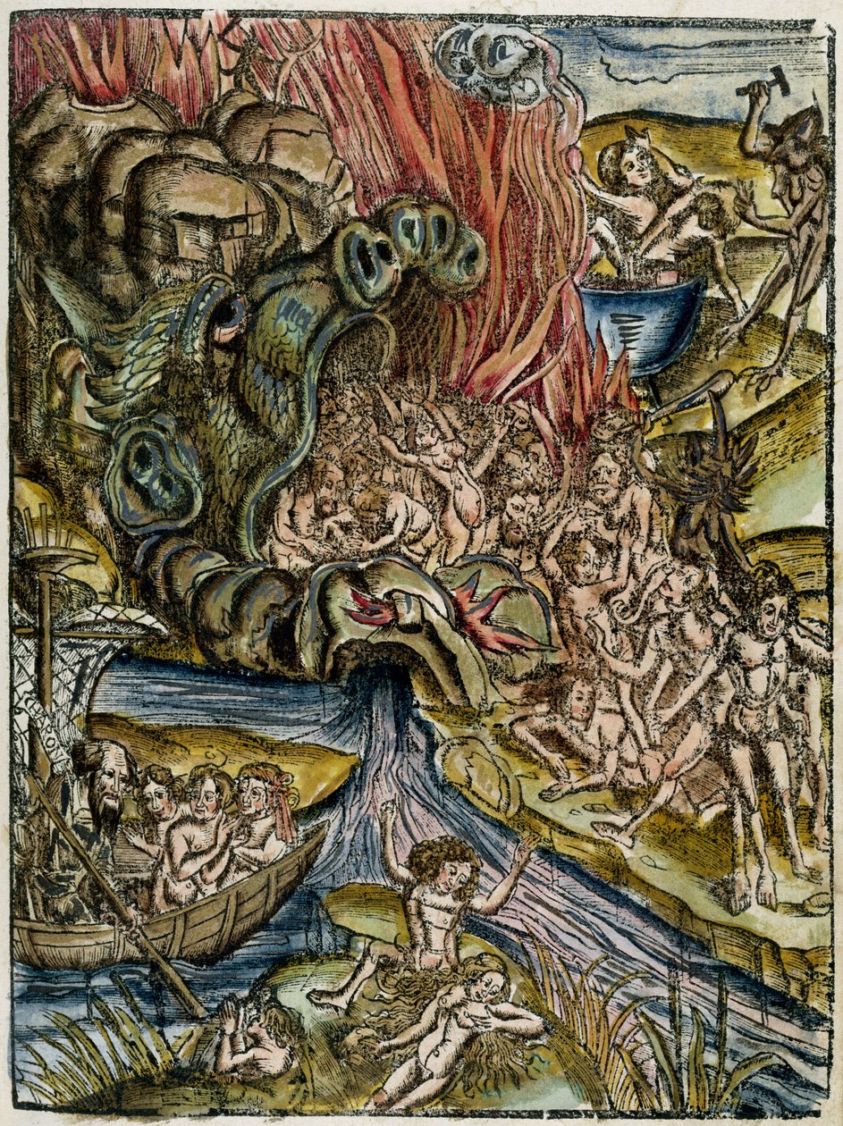 Charon (of Caron), de veerman van de onderwereld door Unbekannt