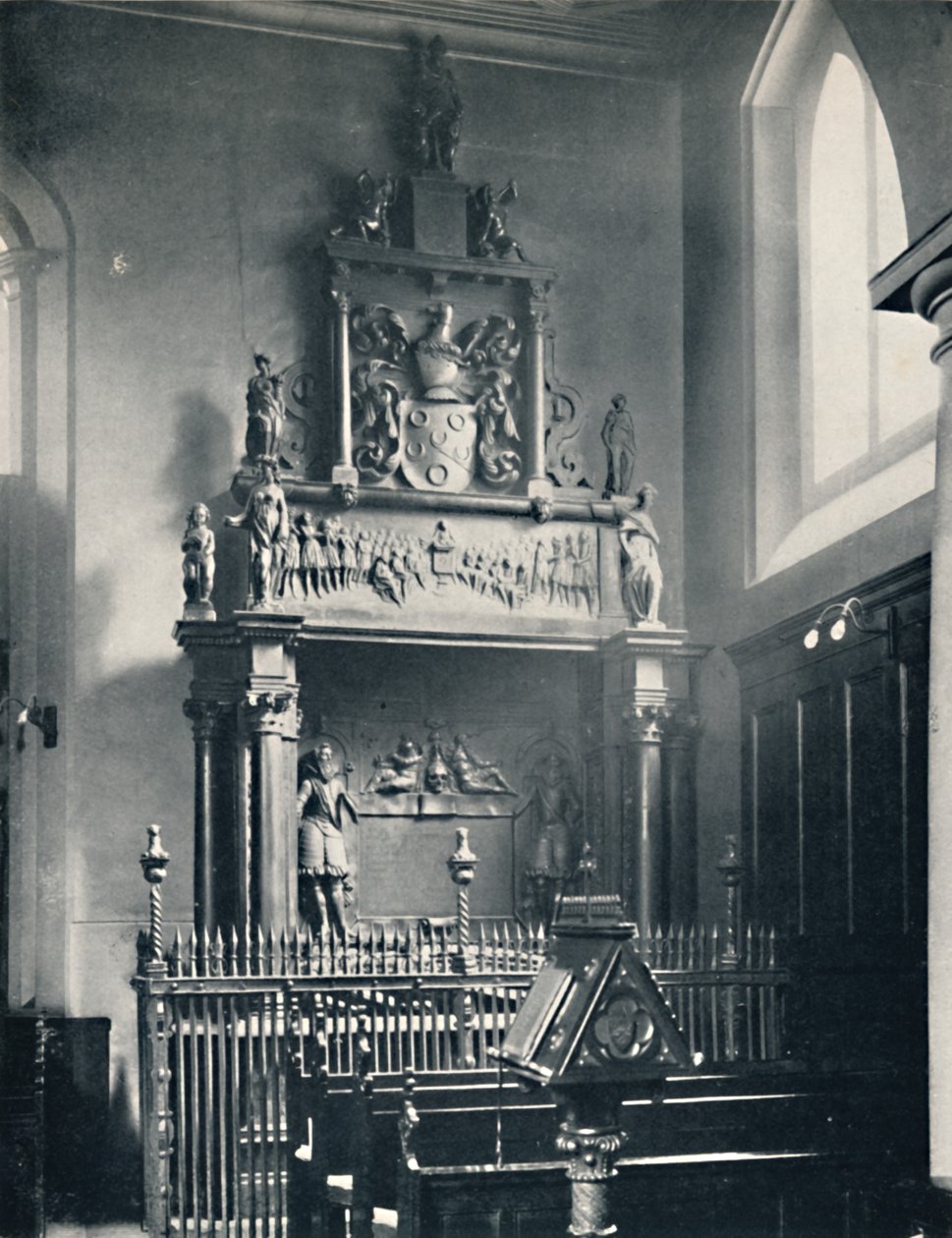 Charterhouse. Thomas Suttons Monument in de Kapel, 1925 door Unbekannt
