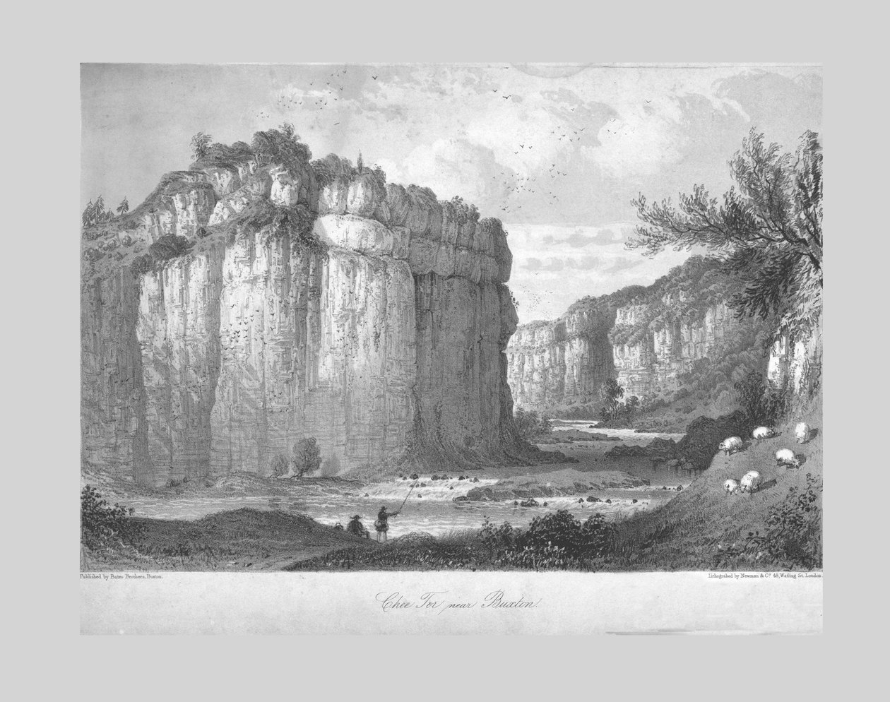 Chee Tor bij Buxton, ca. 1840 door Unbekannt