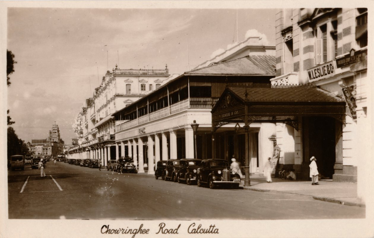 Chowringhee Road, Calcutta, ca. 1940 door Unbekannt