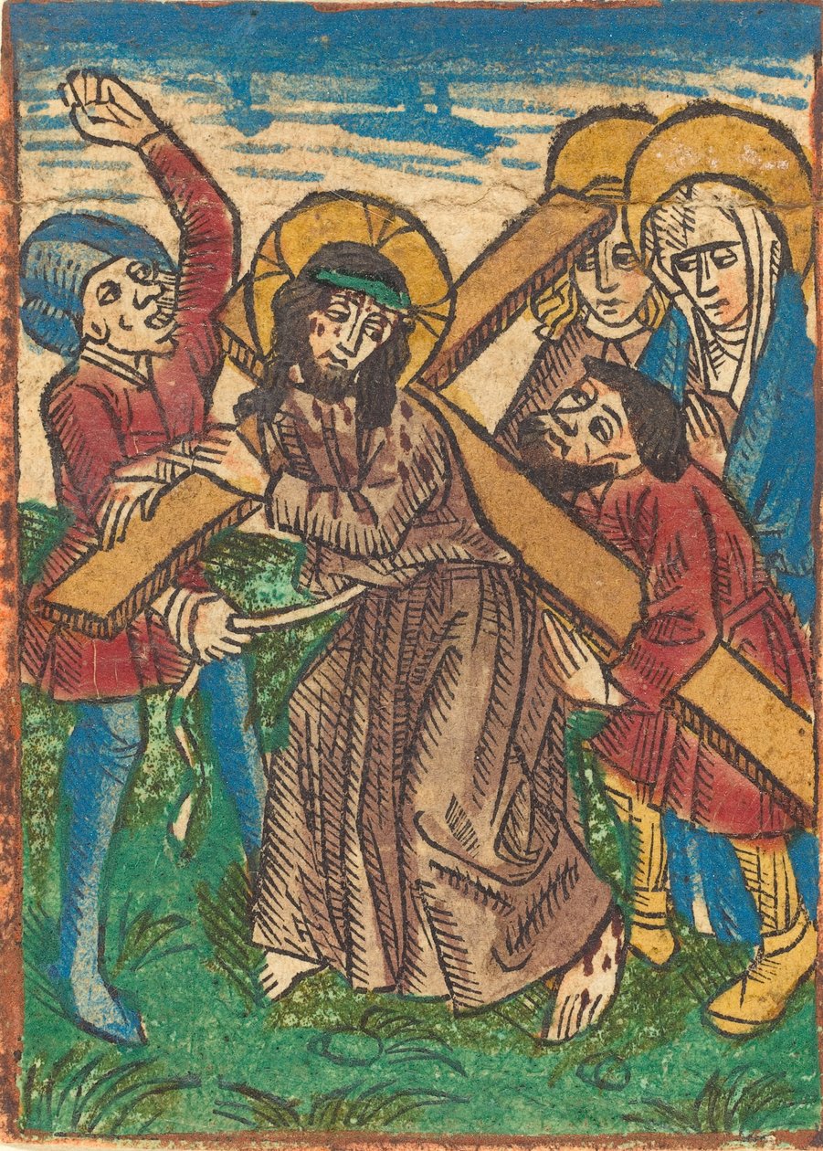 Christus draagt het kruis, ca. 1490 door Unbekannt