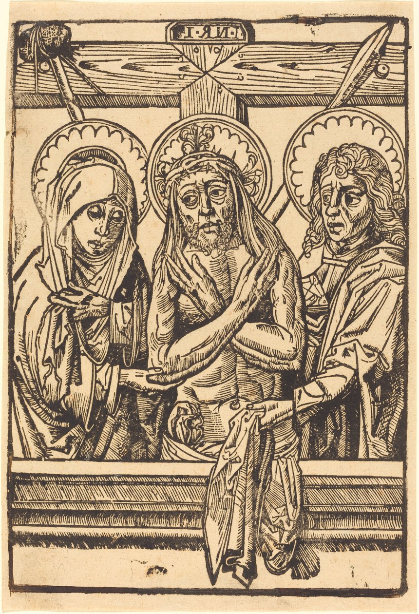 Christus tussen Maria en Johannes door Unbekannt