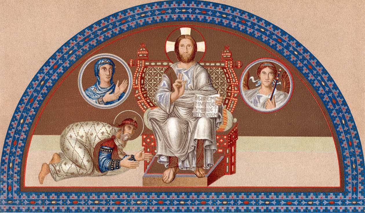 Christus op de troon, laat 9de eeuw door Unbekannt