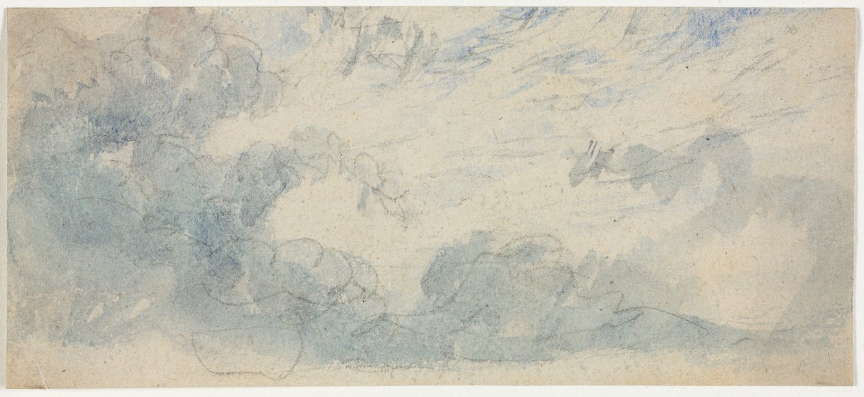 Wolkstudie, 1800s door Unbekannt