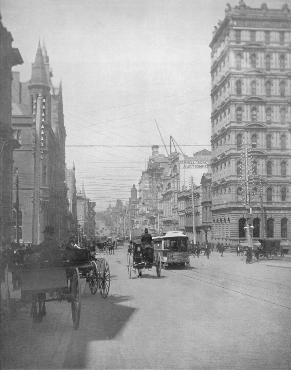 Collins Street, Melbourne, 19e eeuw door Unbekannt