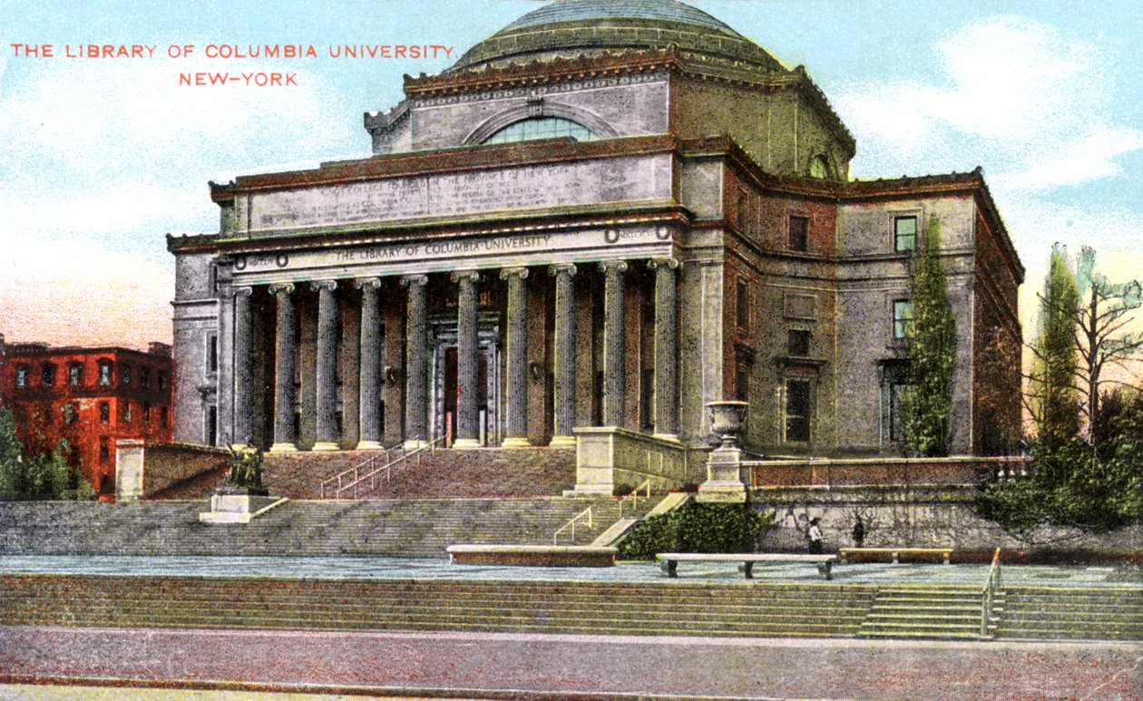 Bibliotheek van de Columbia University, New York, VS door Unbekannt