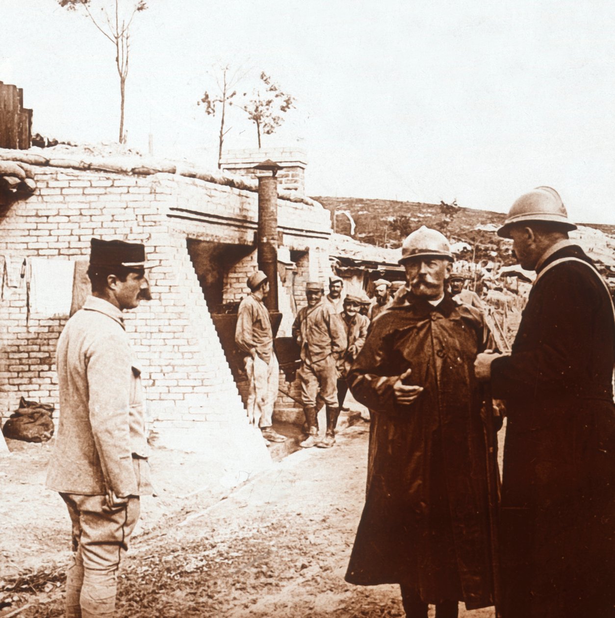Commandopost, Champagne, Noord-Frankrijk, ca. 1914-ca. 1918 door Unbekannt
