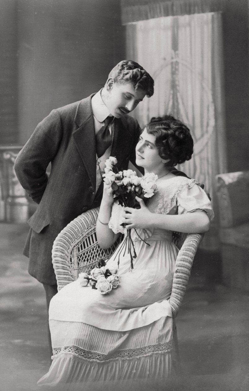 Verliefd stel, c1900-1919 door Unbekannt