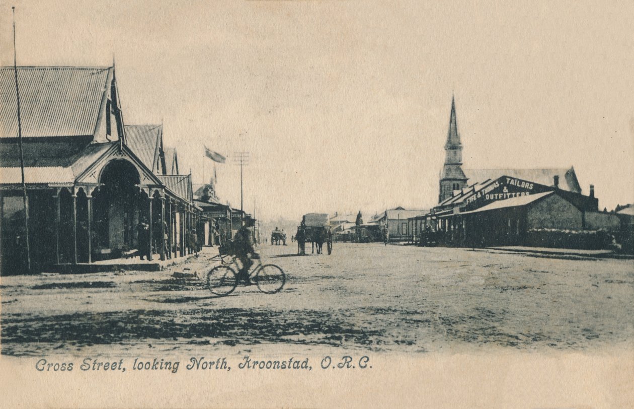 Cross Street, kijkend naar het noorden, Kroonstad, O.R.C. door Unbekannt