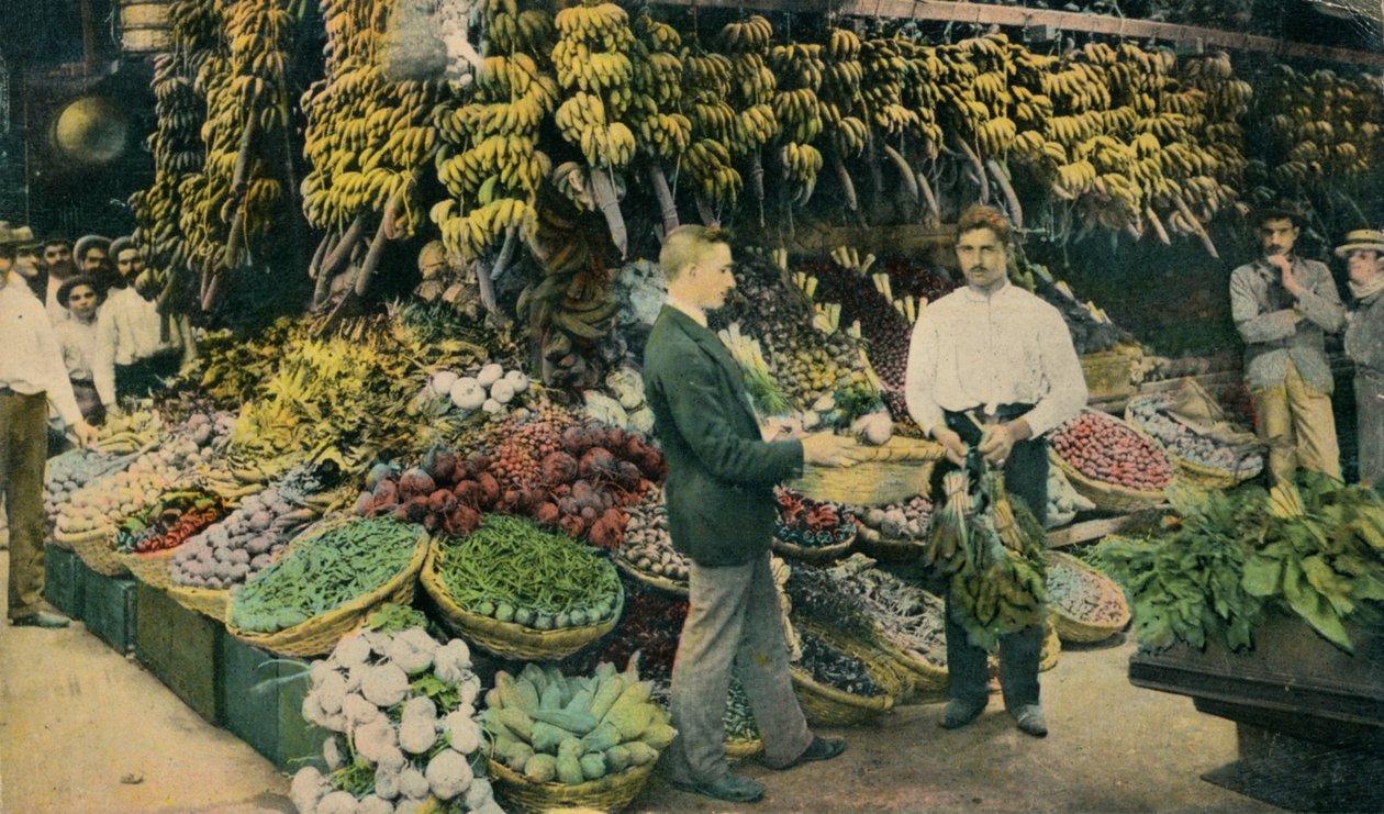 Cubaanse fruitwinkel, ca. 1910 door Unbekannt