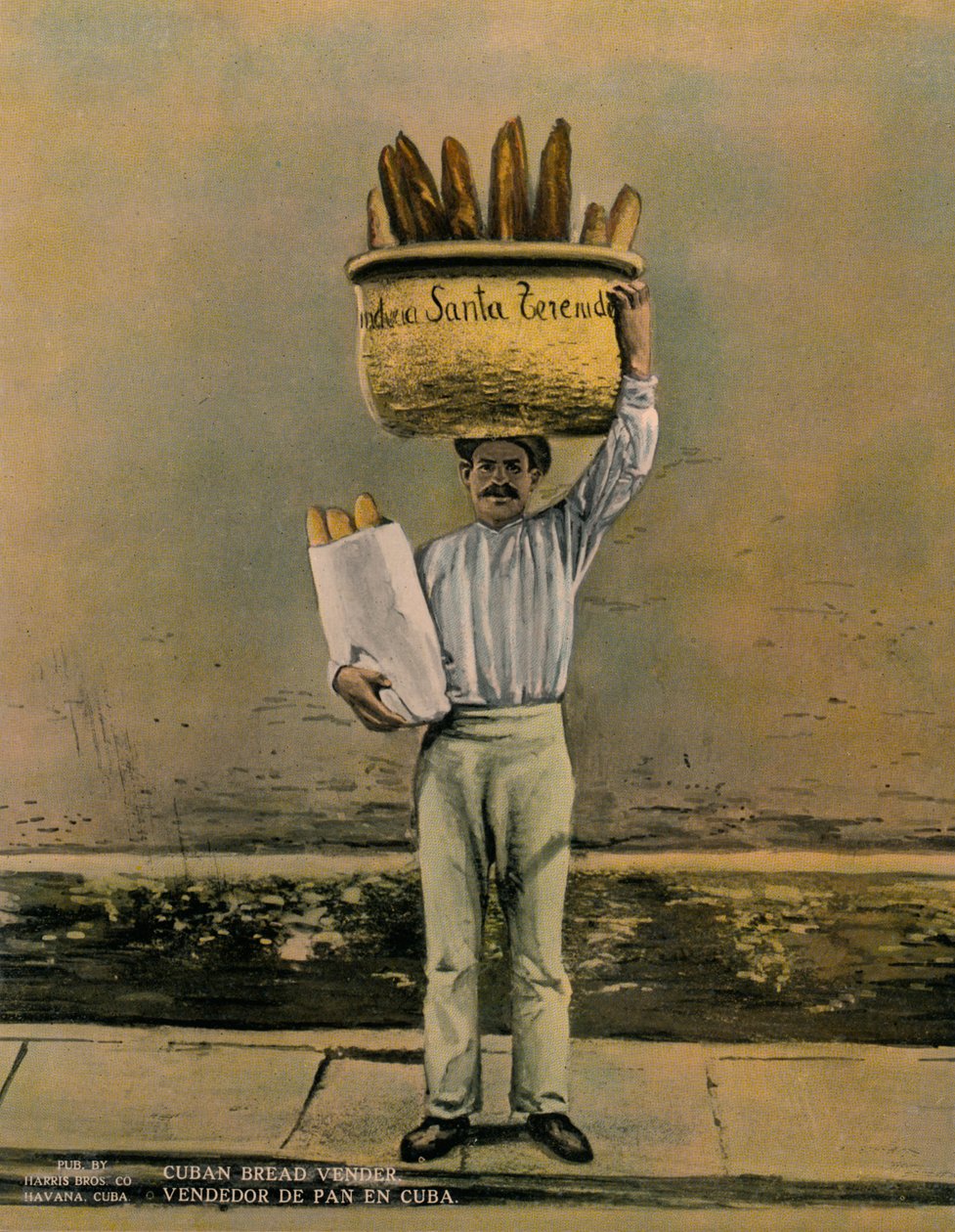 Cubaanse broodverkoper, c1920 door Unbekannt