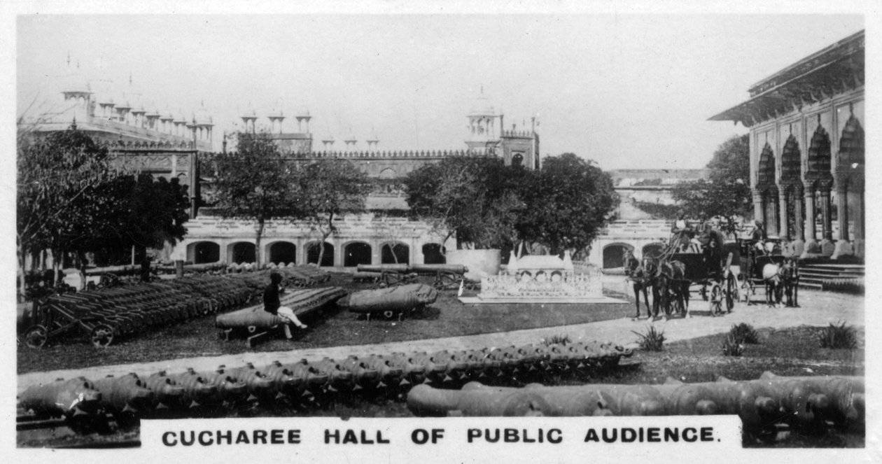 Cucharee Hal van Openbare Audiëntie, Agra, India, ca. 1925 door Unbekannt