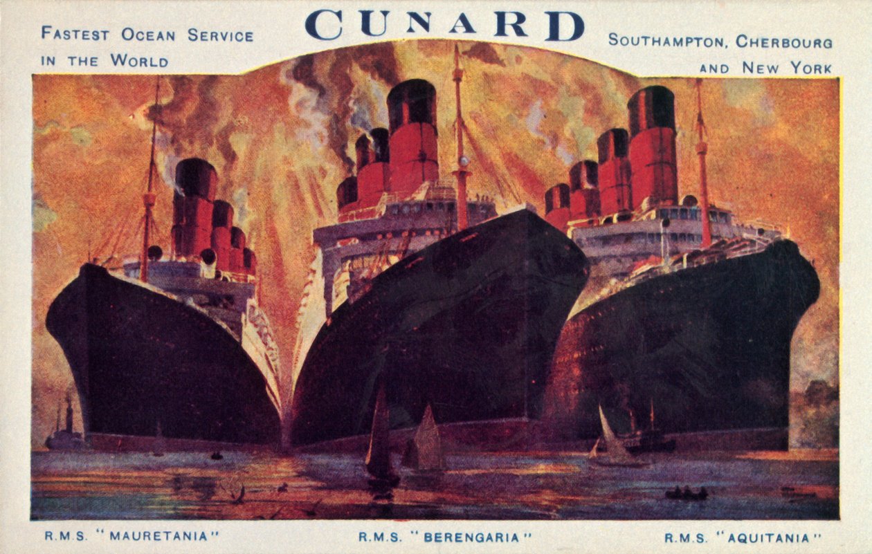Cunard oceaanstomers door Unbekannt