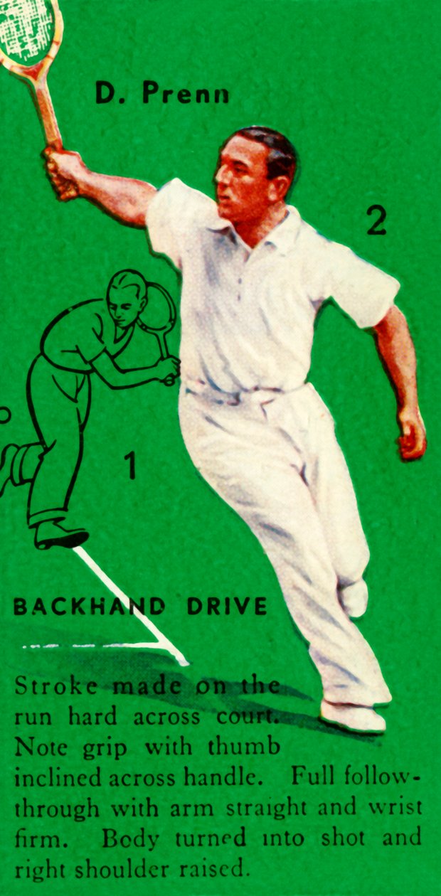 D. Prenn - Backhand Drive, ca. 1935 door Unbekannt
