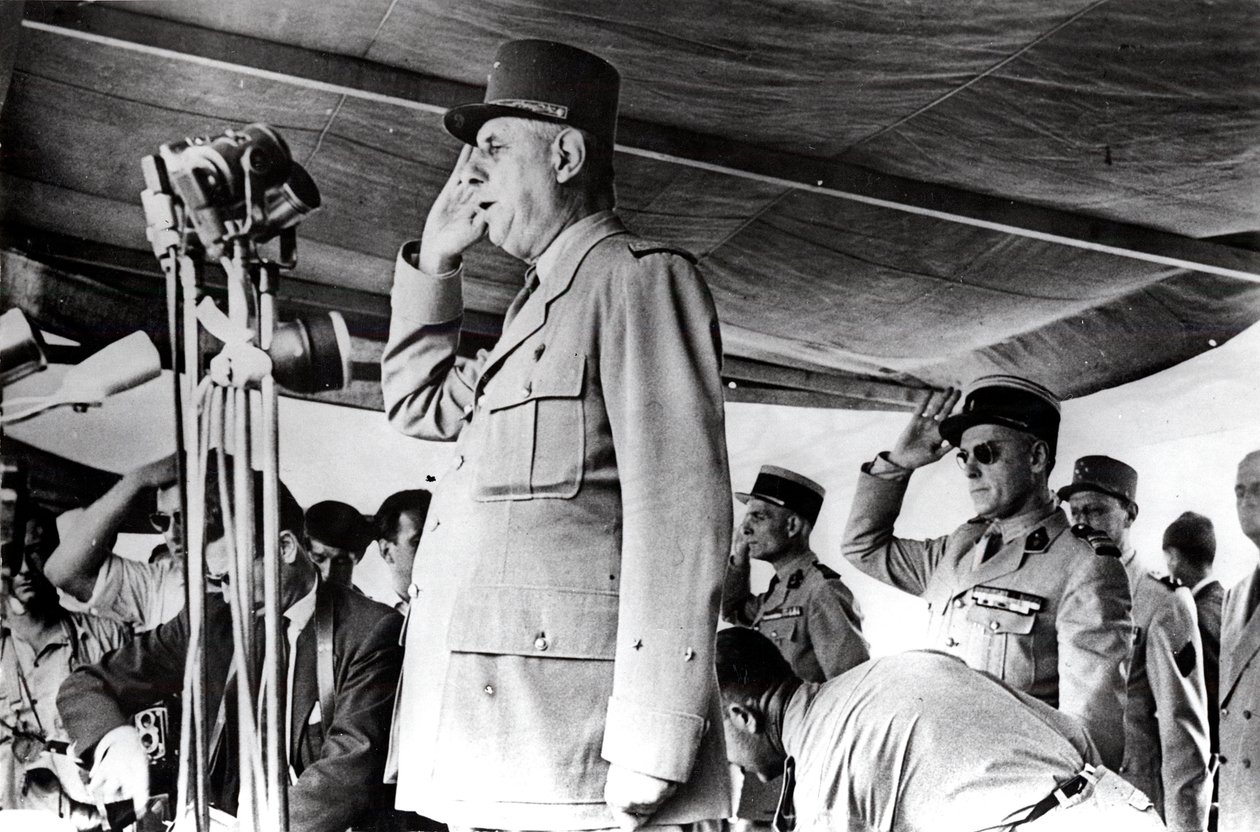 De Gaulle in Algerije, mei 1958 door Unbekannt