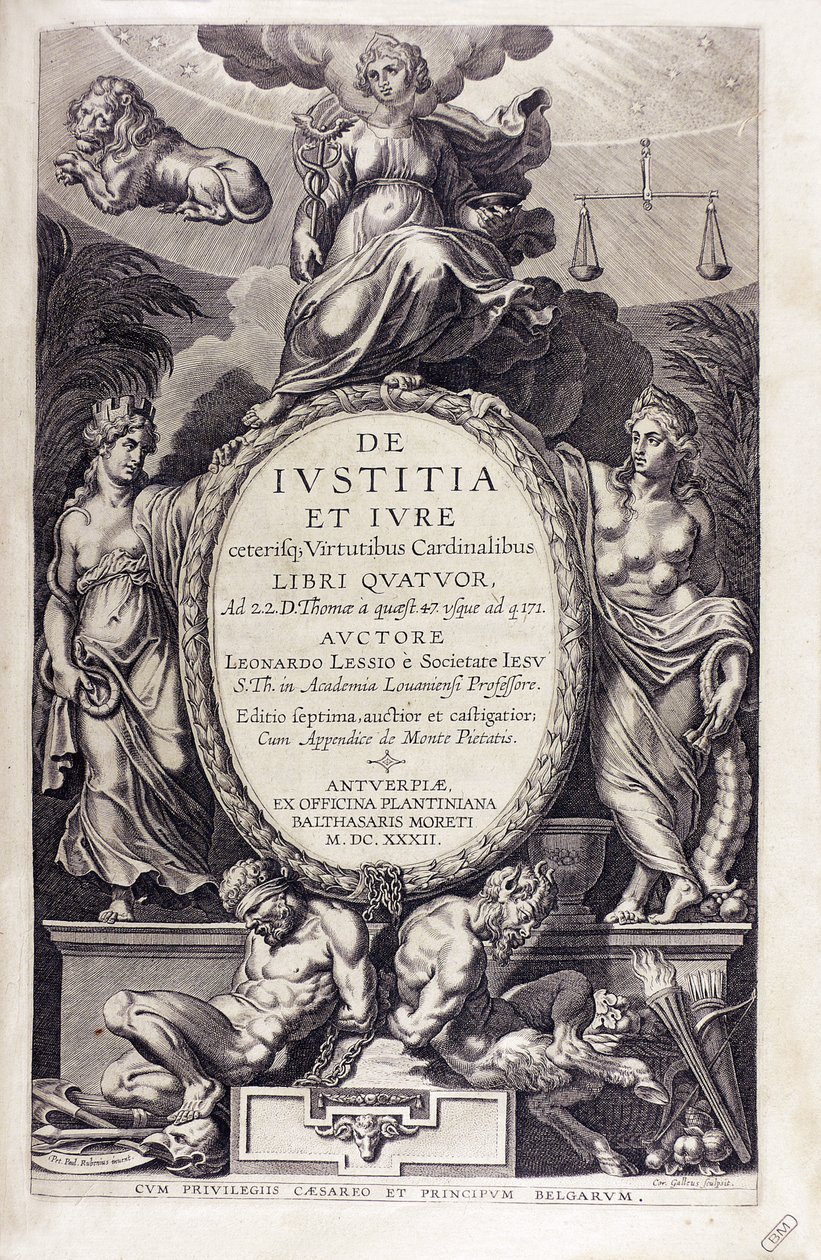 De iustitia et iure door Leonardus Lessius, 1632 door Unbekannt