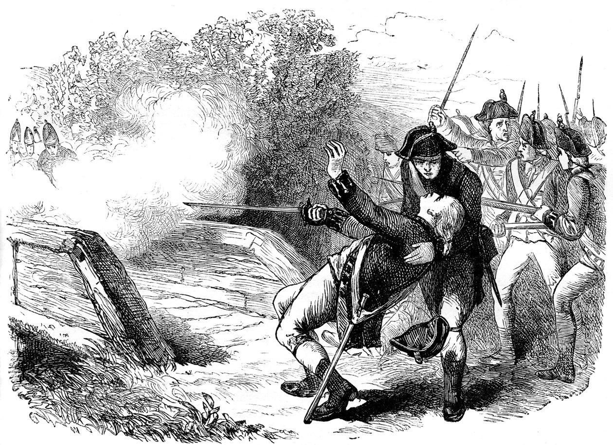 Dood van Isaac Davis, 1775 c1880 door Unbekannt