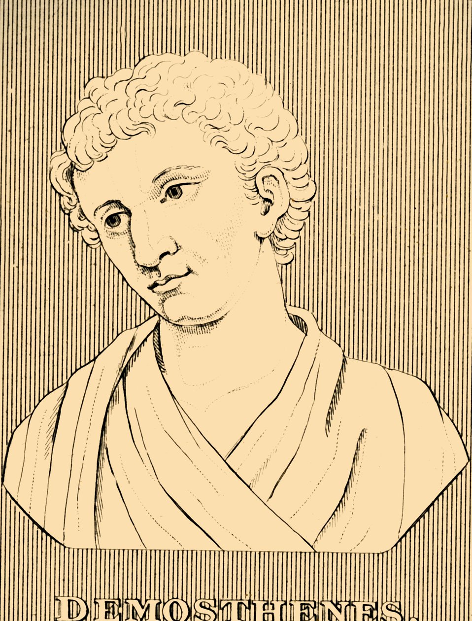 Demosthenes, 384-322 v.Chr., 1830 door Unbekannt