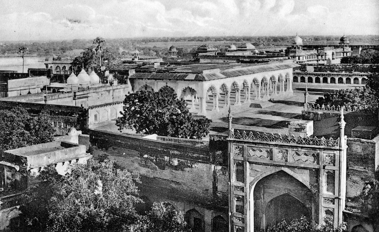 Diwan-i-am binnen het Fort van Agra, 20e eeuw door Unbekannt