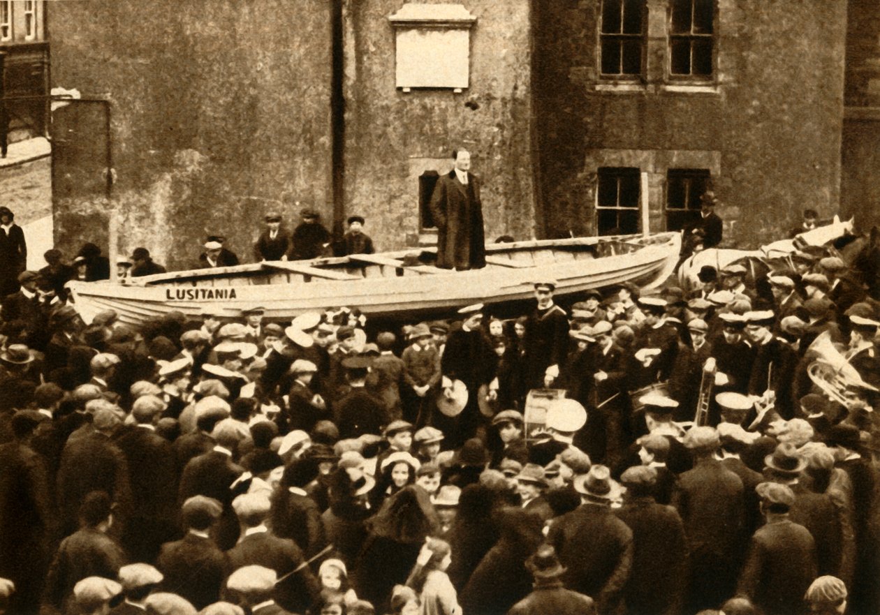 Dr. Macaura...toespreken van een wervingsbijeenkomst, ca. 1915, 1933 door Unbekannt