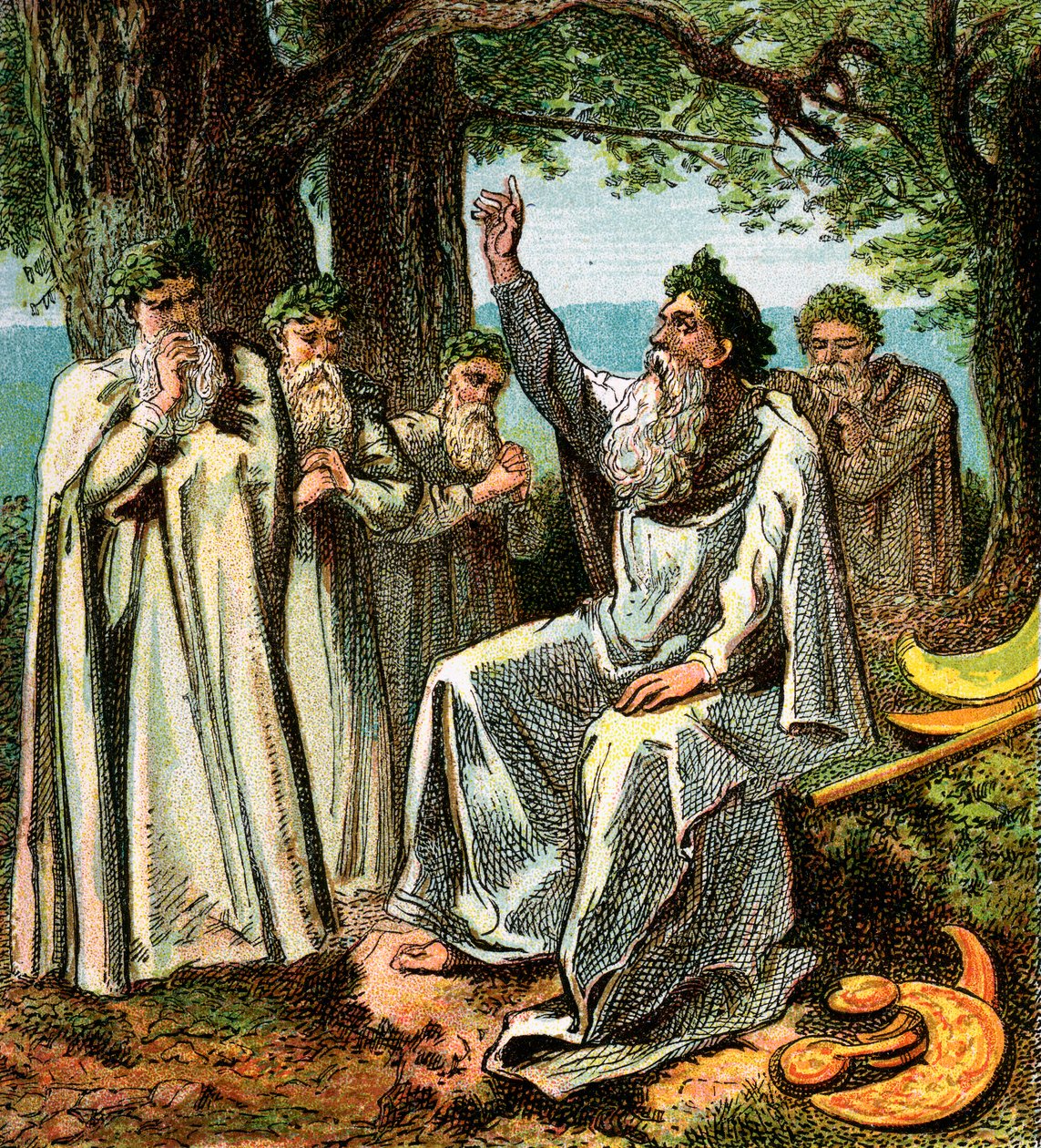 Druïden, of Britse priesters, ca. 1850 door Unbekannt