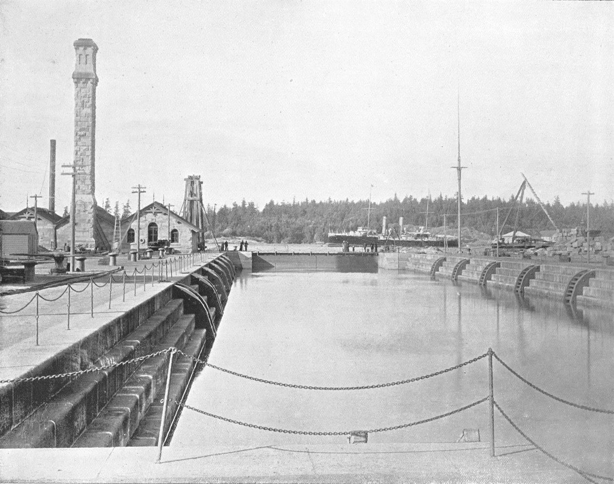 Droogdok in Esquimalt, Brits-Columbia, Canada door Unbekannt